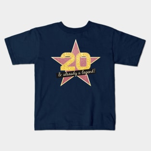 20th Birthday Gifts - 20 Years old & Already a Legend Kids T-Shirt